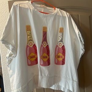 Peach Love California White Tee with Pink Logo